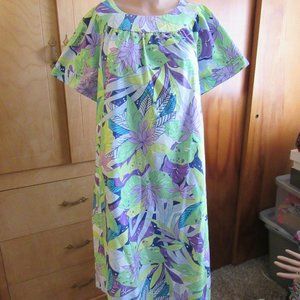 Vintage Sears muumuu dress 70s cotton